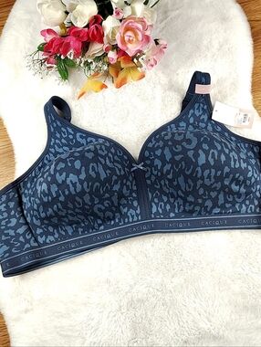 Cacique 52B Wire Free Lightly Lined Animal Print Bra New With Tags Plus Size Bra